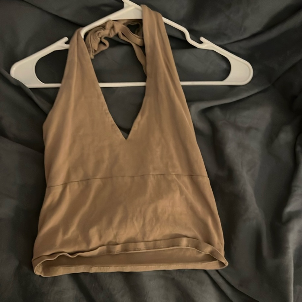 Hollister tan halter top used
